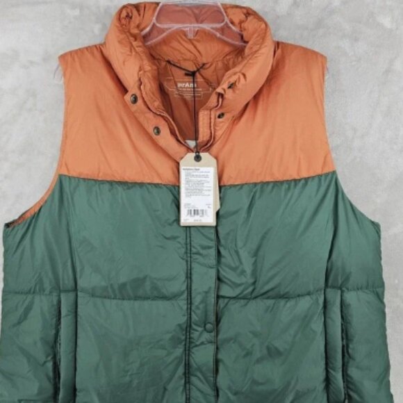 Prana Hellebore Down Puffer Vest Womens‎ Size X-Large Dark Ale Colorblock - Picture 4 of 8
